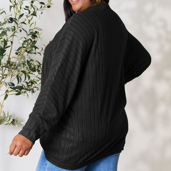 Ribbed Haven Cardigan - Black - Picture 4 of 10